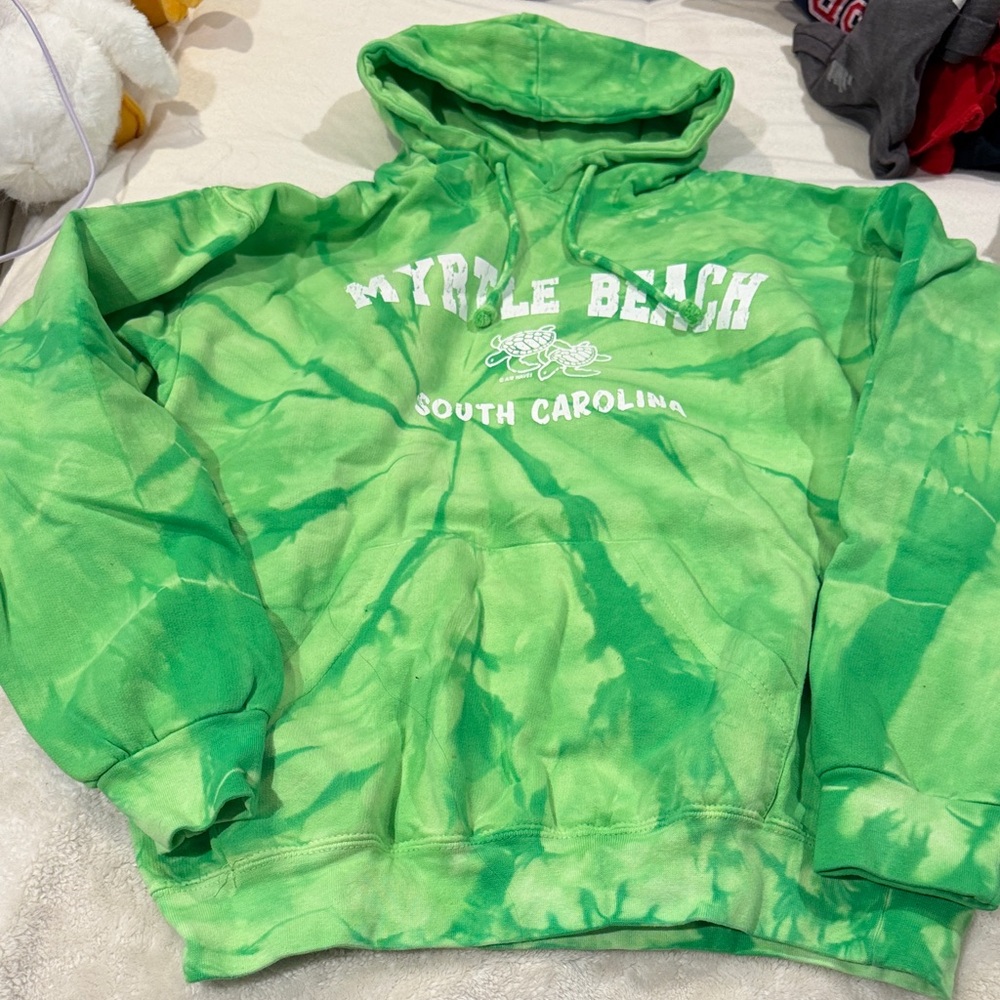 Green Tie-Dye Hoodie